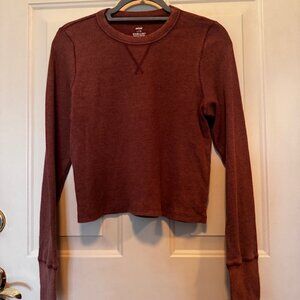 Aerie Long Sleeve Shirt Top sz L